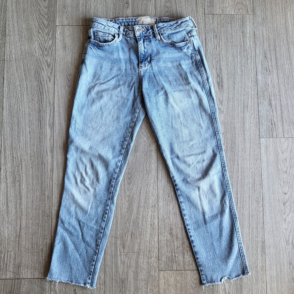 We The Free FP Women's Size 25 Skinny Stretch Mid-Rise Denim Light Blue Jeans